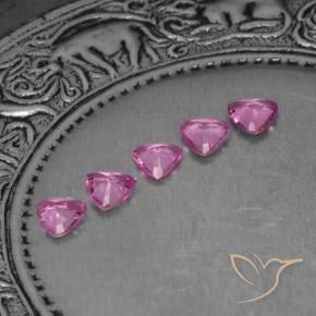 Zaffiro naturale rosa da 1,22 ct, trillion, VVS-VS