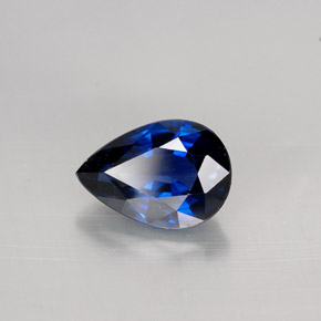 Zaffiro naturale blu da 1,19 ct, taglio a pera, VVS