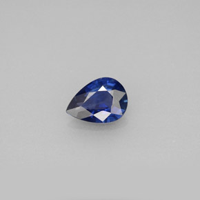 Zaffiro naturale blu da 0,71 ct, taglio a pera, VS