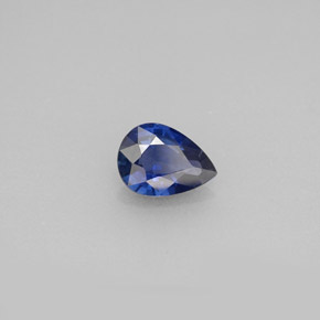 Zaffiro naturale blu da 0,71 ct, taglio a pera, VS