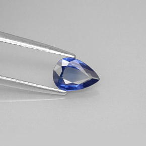 Zaffiro naturale blu da 0,62 ct, taglio a pera, VVS