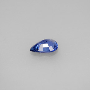 Zaffiro naturale blu da 0,65 ct, taglio a pera, VVS