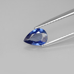 Zaffiro naturale blu da 0,66 ct, taglio a pera, VVS