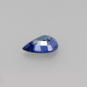 Zaffiro naturale blu da 0,75 ct, taglio a pera, VVS