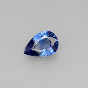Zaffiro naturale blu da 0,72 ct, taglio a pera, VVS-VS