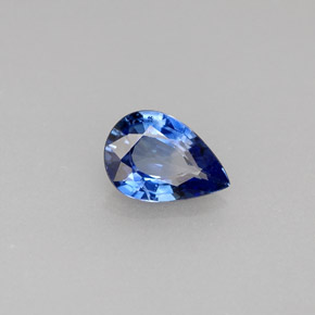 Zaffiro naturale blu da 0,72 ct, taglio a pera, VVS-VS