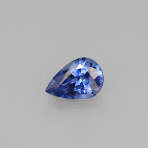 Zaffiro naturale blu da 0,72 ct, taglio a pera, VVS-VS