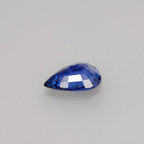 Zaffiro naturale blu da 0,66 ct, taglio a pera, VS