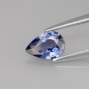 Zaffiro naturale blu da 0,64 ct, taglio a pera, VVS-VS