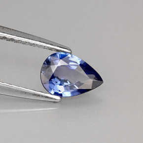 Zaffiro naturale blu da 0,64 ct, taglio a pera, VVS-VS