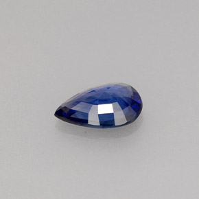Zaffiro naturale blu da 0,63 ct, taglio a pera, VVS-VS