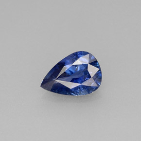 Zaffiro naturale blu da 0,71 ct, taglio a pera, VVS-VS
