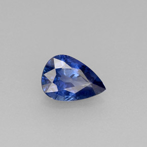 Zaffiro naturale blu da 0,71 ct, taglio a pera, VVS-VS
