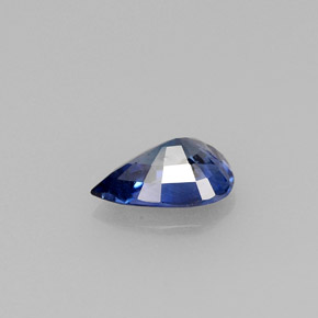 Zaffiro naturale blu da 0,71 ct, taglio a pera, VVS-VS
