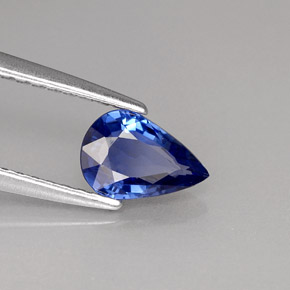 Zaffiro naturale blu da 0,72 ct, taglio a pera, VVS-VS