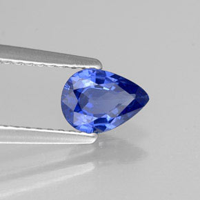 Zaffiro naturale blu da 0,67 ct, taglio a pera, VVS-VS