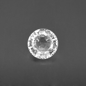 Zaffiro naturale bianco da 1,21 ct, taglio rotondo, VS