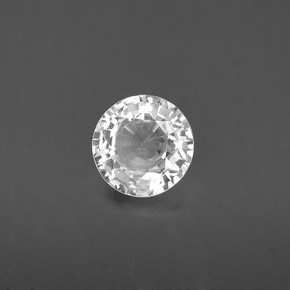 Zaffiro naturale bianco da 1,21 ct, taglio rotondo, VS