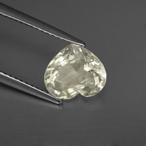 Zaffiro naturale bianco da 2,41 ct, a forma di cuore, VS