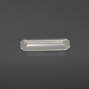Zaffiro naturale bianco da 0,61 ct, taglio smeraldo, VS