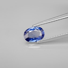 Zaffiro naturale blu da 0,75 ct, taglio ovale, VVS-VS