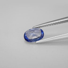 Zaffiro naturale blu da 0,75 ct, taglio ovale, VVS-VS