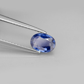 Zaffiro naturale blu da 0,82 ct, taglio ovale, SI