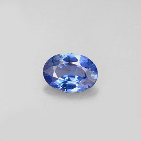 Zaffiro naturale blu da 0,73 ct, taglio ovale, VS-SI