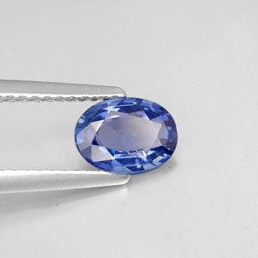 Zaffiro naturale blu da 0,73 ct, taglio ovale, VS