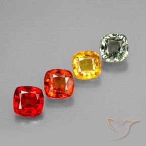 Zaffiro naturale multicolore da 2,67 ct, taglio a cuscino, VVS-VS