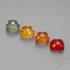 Zaffiro naturale multicolore da 2,87 ct, taglio a cuscino, VVS-VS