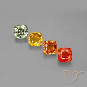 Zaffiro naturale multicolore da 2,64 ct, taglio a cuscino, VVS-VS