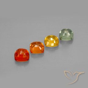 Zaffiro naturale multicolore da 2,64 ct, taglio a cuscino, VVS-VS