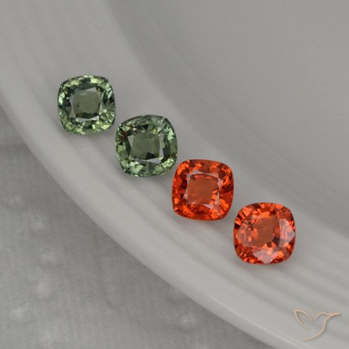 Zaffiro naturale multicolore da 2,63 ct, taglio a cuscino, VS