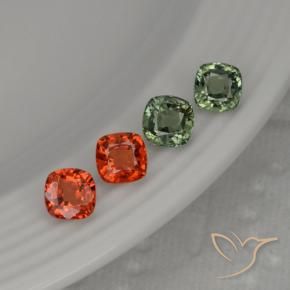 Zaffiro naturale multicolore da 2,63 ct, taglio a cuscino, VS