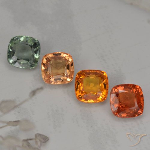 Zaffiro naturale multicolore da 2,84 ct, taglio a cuscino, VVS-VS