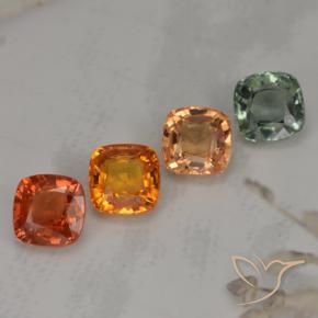 Zaffiro naturale multicolore da 2,84 ct, taglio a cuscino, VVS-VS