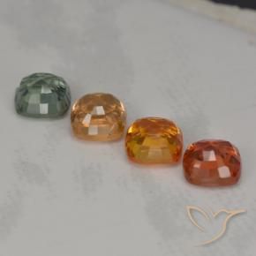 Zaffiro naturale multicolore da 2,84 ct, taglio a cuscino, VVS-VS
