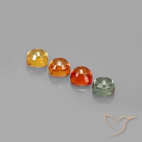 Zaffiro naturale multicolore da 2,78 ct, taglio a cuscino, VS