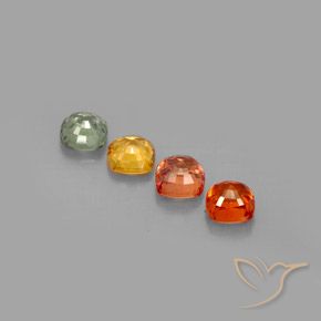 Zaffiro naturale multicolore da 2,56 ct, taglio a cuscino, VVS-VS