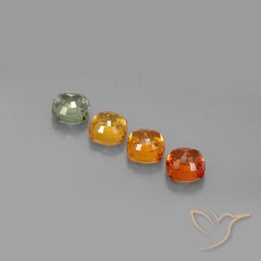 Zaffiro naturale multicolore da 2,66 ct, taglio a cuscino, VVS-VS