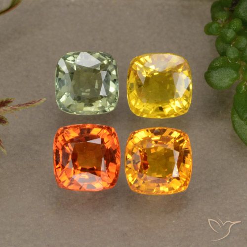 Zaffiro naturale multicolore da 2,66 ct, taglio a cuscino, VVS-VS