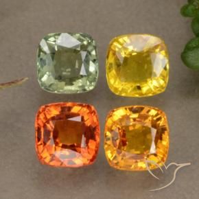 Zaffiro naturale multicolore da 2,66 ct, taglio a cuscino, VVS-VS