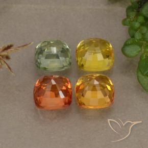 Zaffiro naturale multicolore da 2,66 ct, taglio a cuscino, VVS-VS