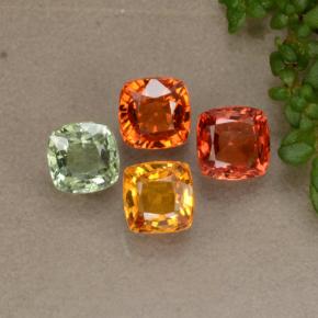 Zaffiro naturale multicolore da 2,82 ct, taglio a cuscino, VVS-VS