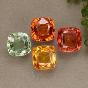 Zaffiro naturale multicolore da 2,82 ct, taglio a cuscino, VVS-VS