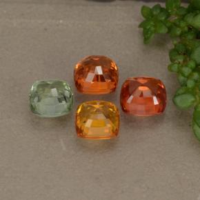 Zaffiro naturale multicolore da 2,82 ct, taglio a cuscino, VVS-VS