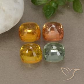 Zaffiro naturale multicolore da 2,71 ct, taglio a cuscino, VVS-VS