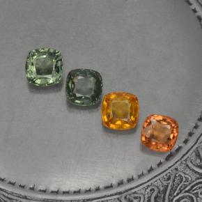 Zaffiro naturale multicolore da 2,59 ct, taglio a cuscino, VVS-VS