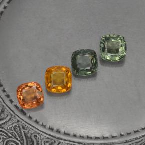 Zaffiro naturale multicolore da 2,59 ct, taglio a cuscino, VVS-VS